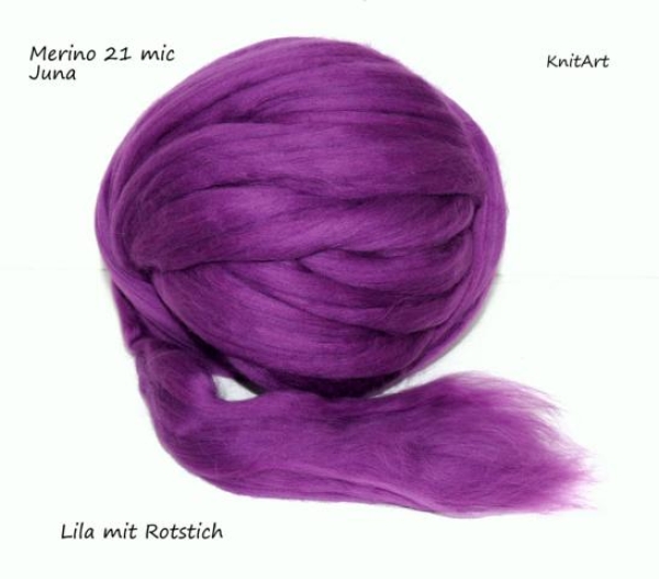 Uni Merino Juna, Lila Rot Stich